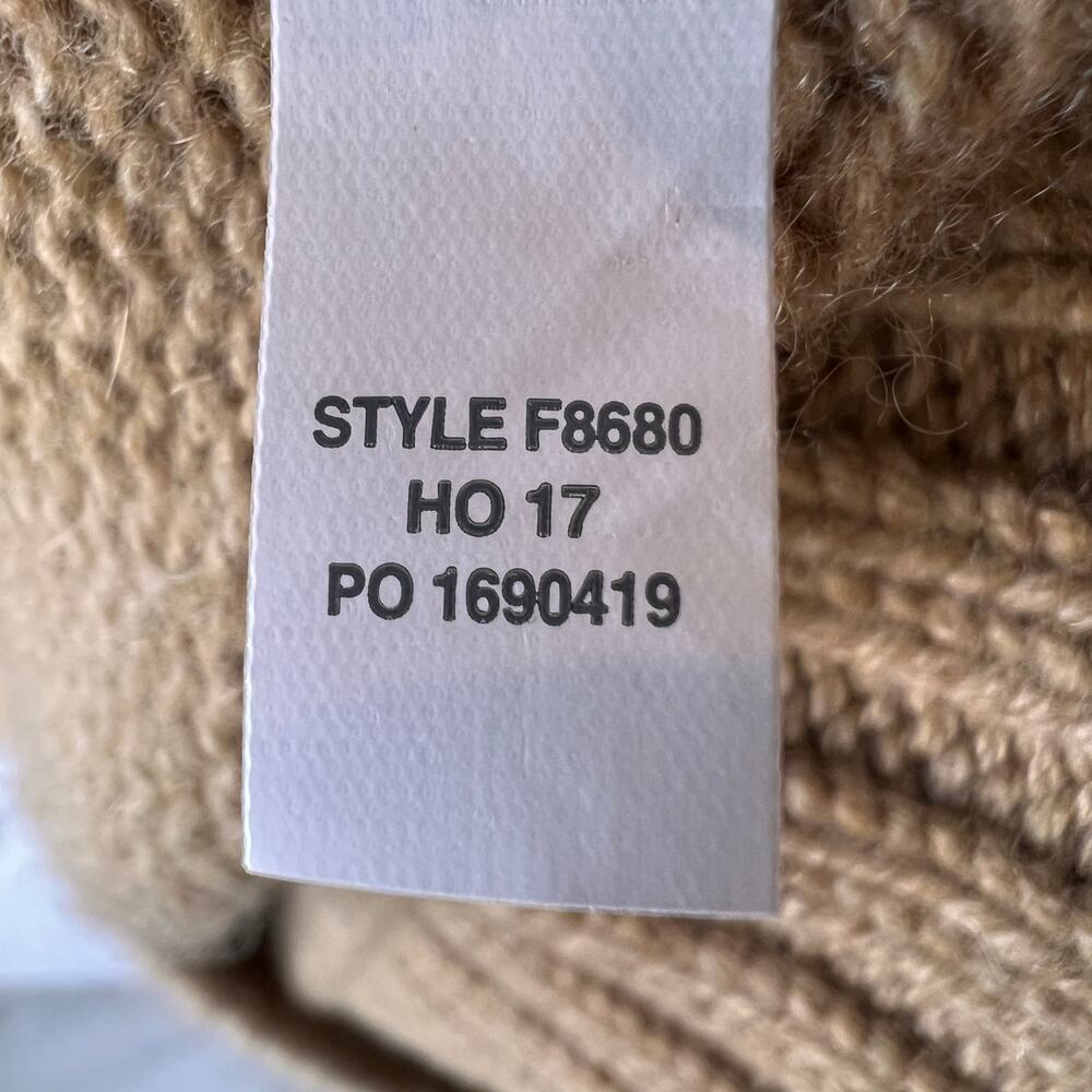 J Crew Sweater Womens Size Medium Camel Italian-Spun 100% Cashmere Turtleneck - Picture 11 of 16